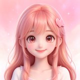 Rubii Ai 聊天人设糖糖的3D卡通粉色长发头像