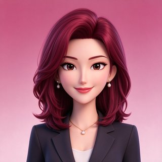 Rubii Ai 知性优雅御姐小雅的3D卡通人设头像